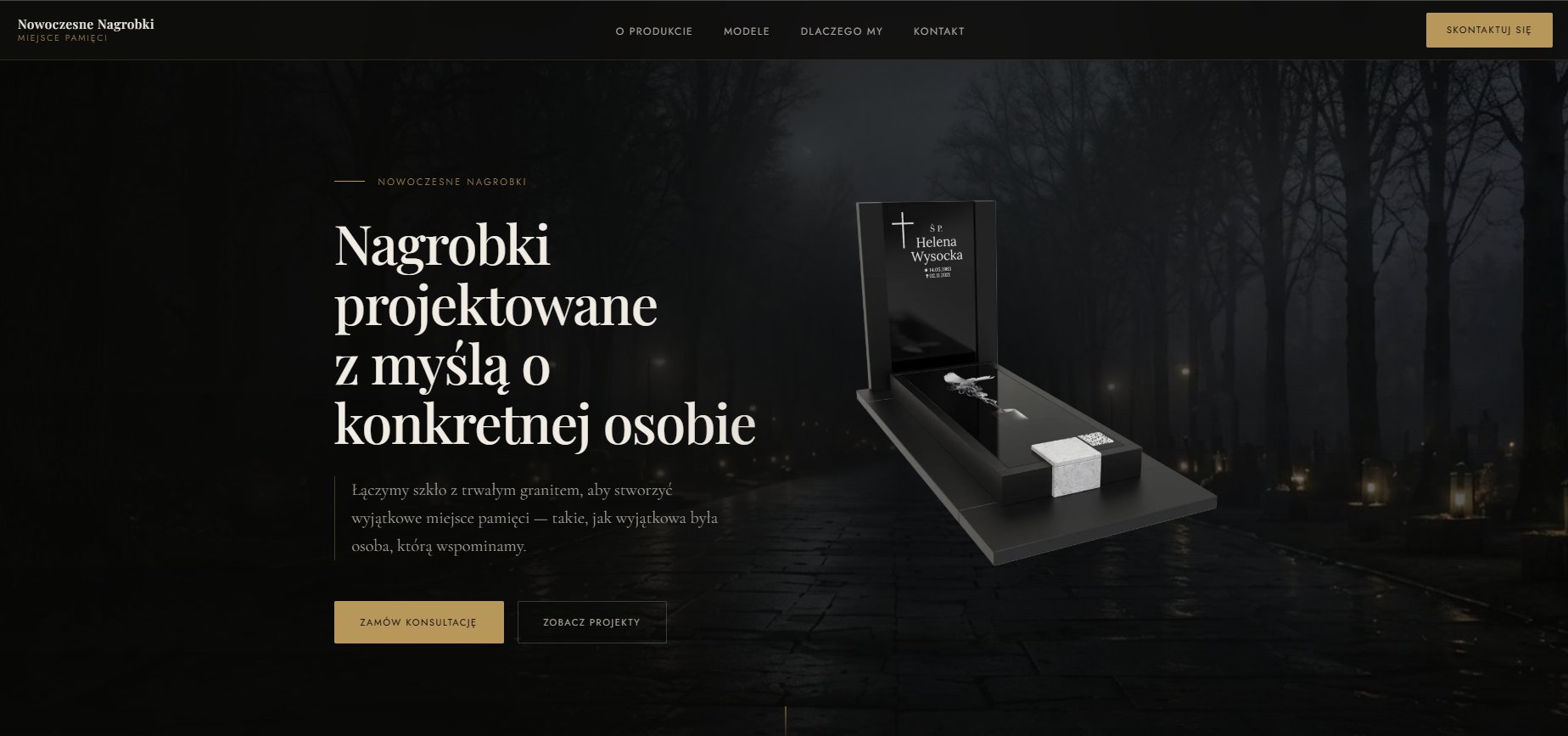 Nowoczesne Nagrobki